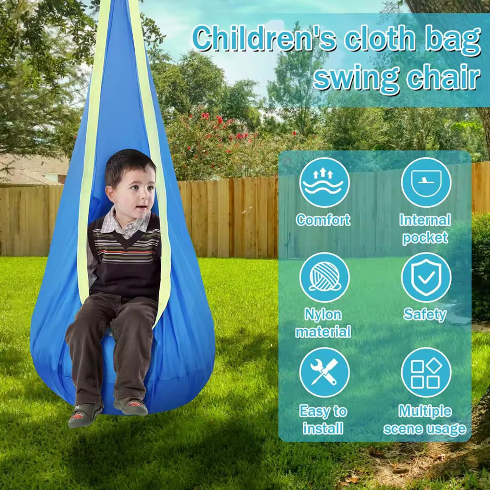 Outdoor Furniture Rh - Kids Pod Swing Seat Nylon Hanging