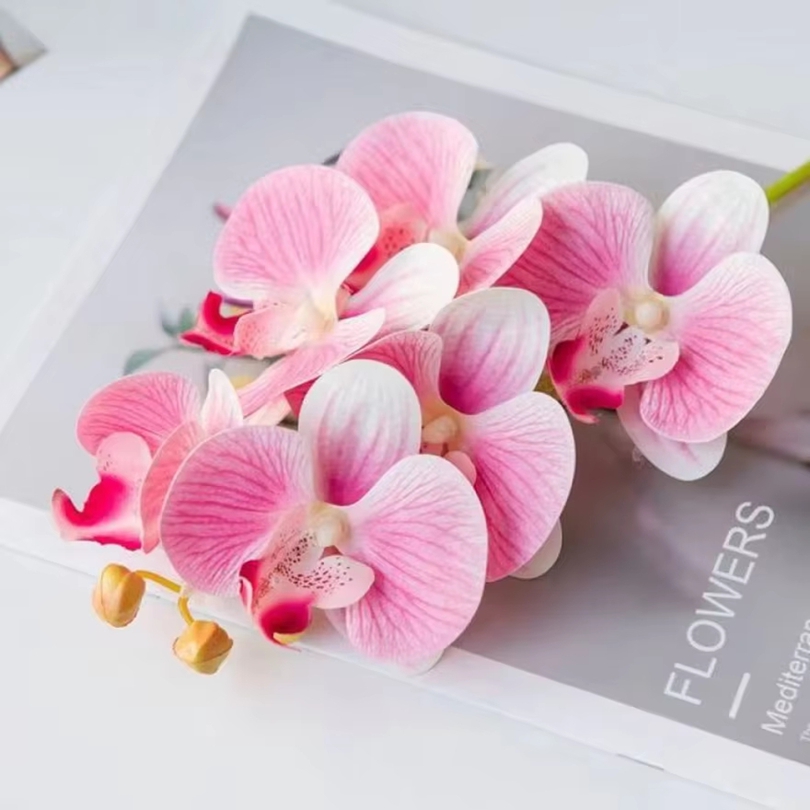 Outdoor Furniture Europe - 3D Artificial Flowers Plastic Butterfly Orchid