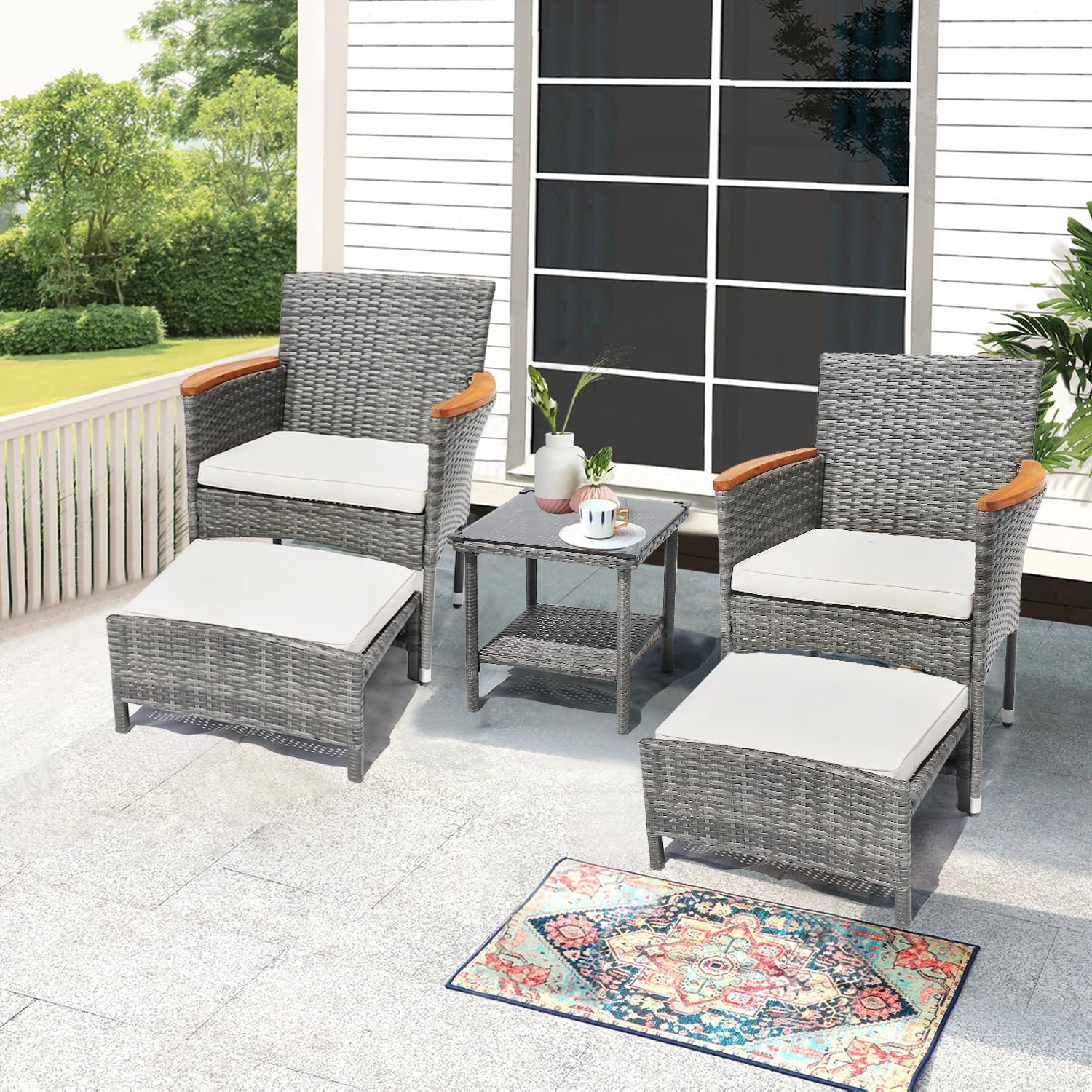 Outdoor Furniture Ofo - o*-5 PCS Outdoor Patio Furniture Set