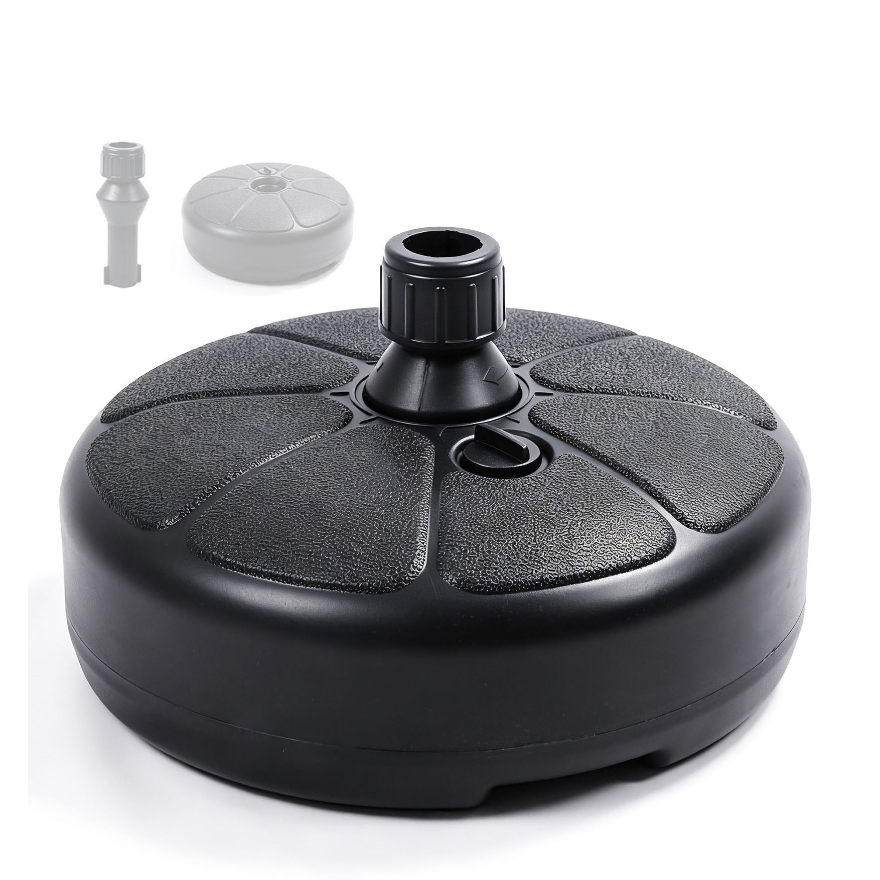Outdoor Furniture Sunbrella - 26lbs Fillable Water Sand Umbrella Base