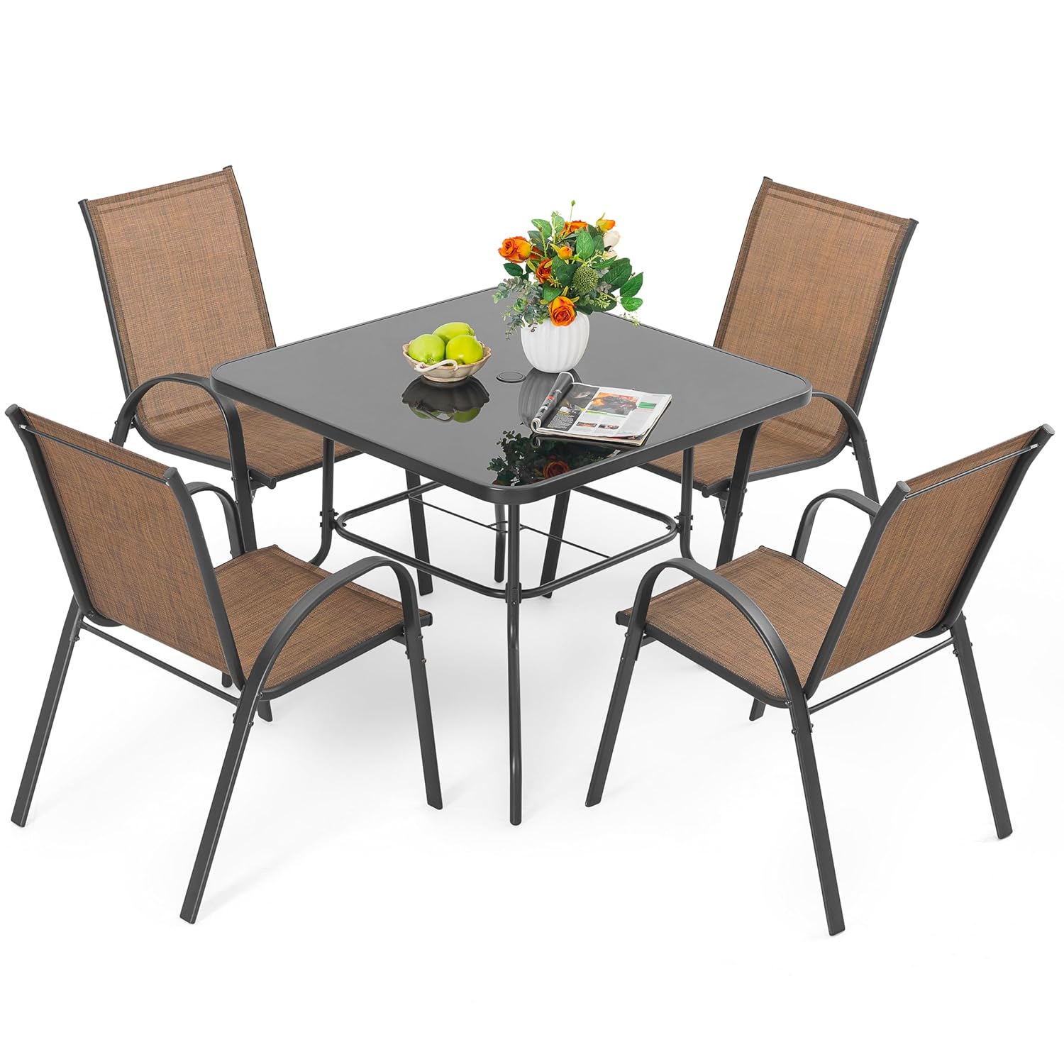 Outdoor Furniture Ofo - o*-5 Piece Patio Dining Set, Metal