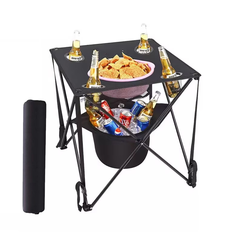 Outdoor Furniture No Cushions - Modern Portable Iron Folding Table With
