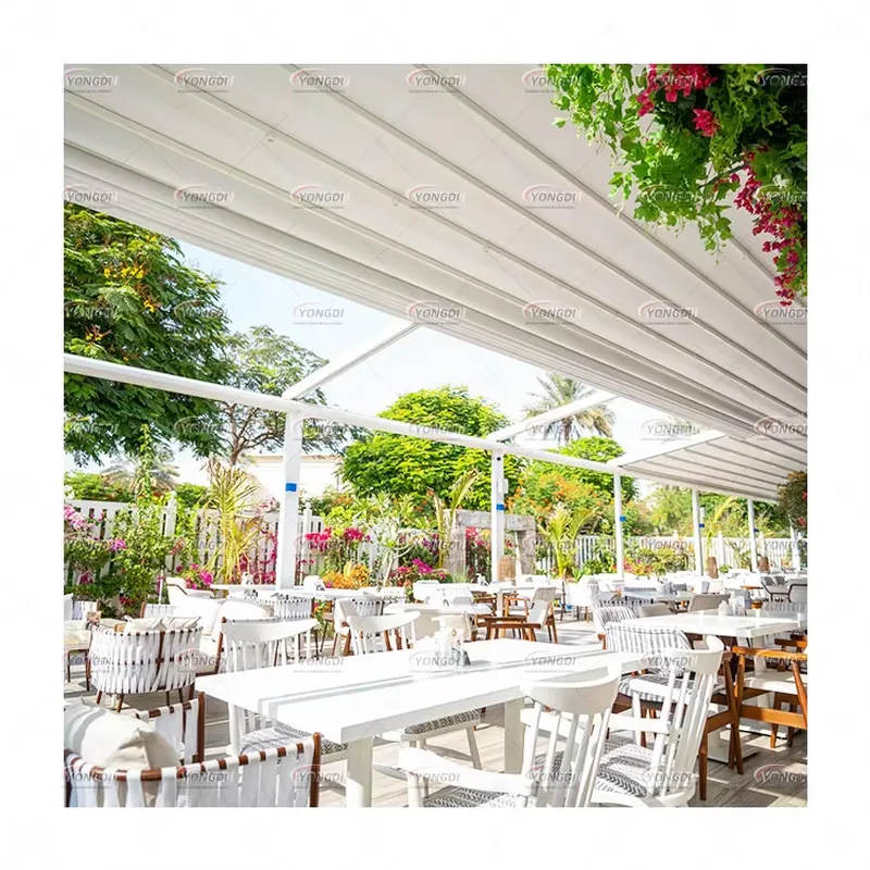 Outdoor Furniture Hdpe - 10x18 Free Standing Retractable Awning Pergola