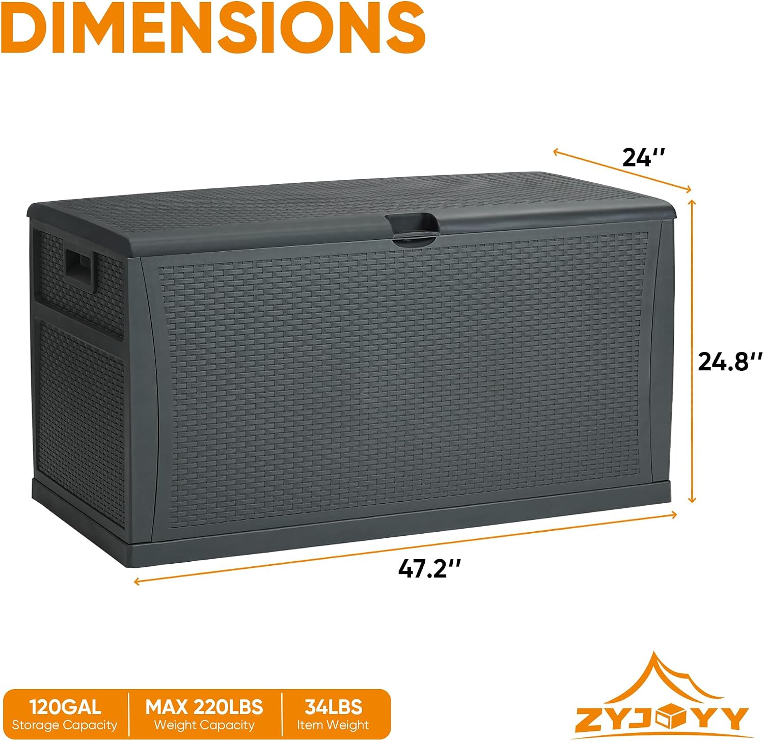 100 Gallon Resin Deck Box Wate - đánh giá và giá Outdoor Furniture Ofo
