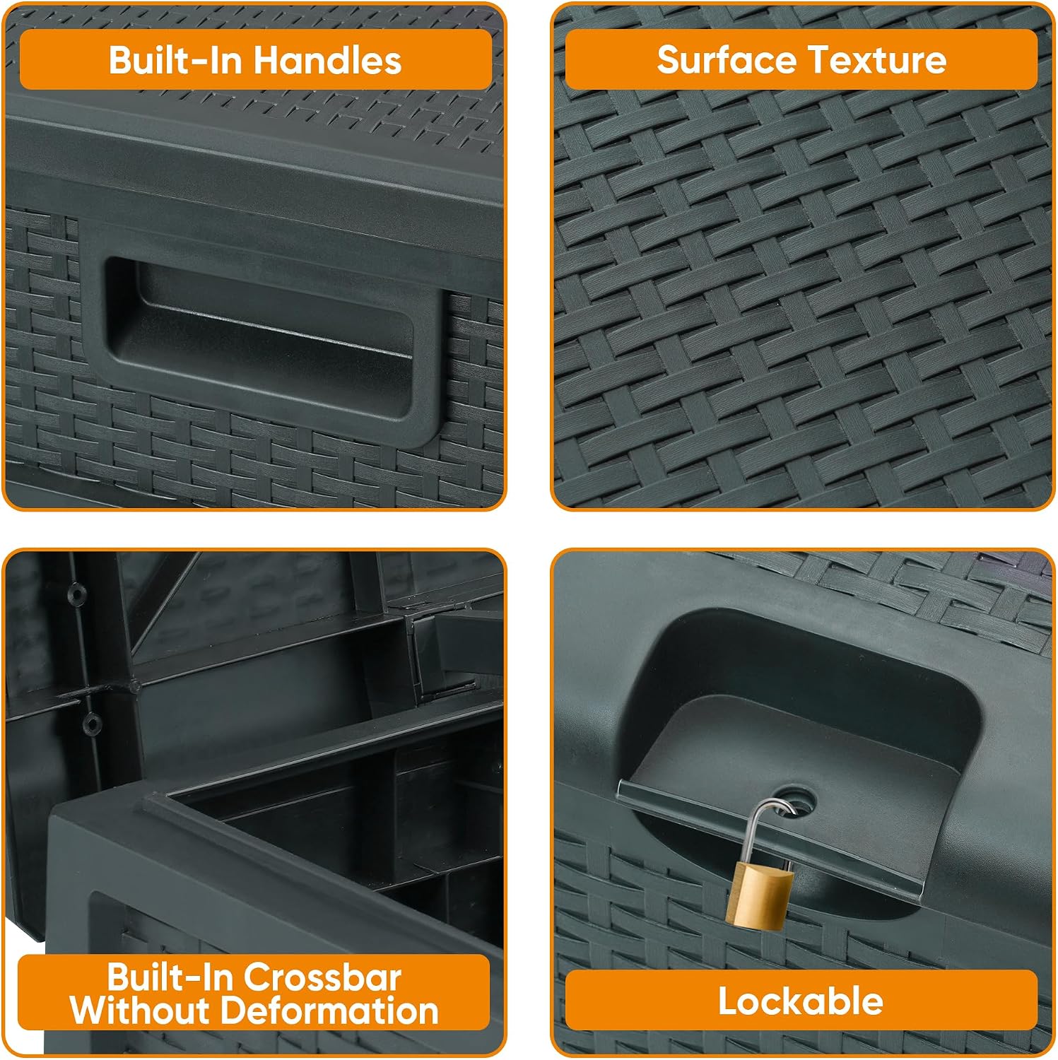 100 Gallon Resin Deck Box Wate - đánh giá và giá Outdoor Furniture Ofo