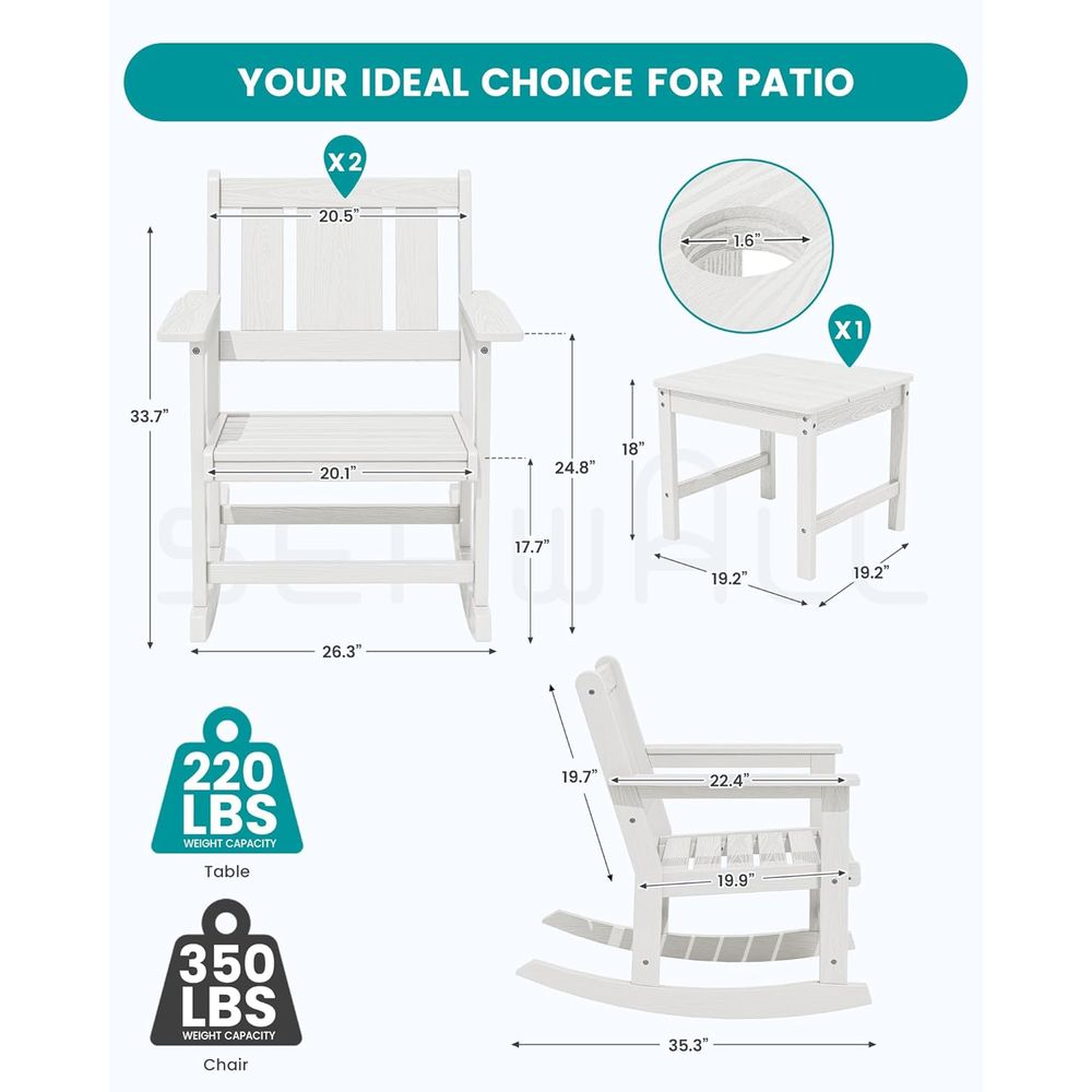 Outdoor Rocking Chairs Set o 2 - đánh giá và giá Outdoor Furniture Ofo