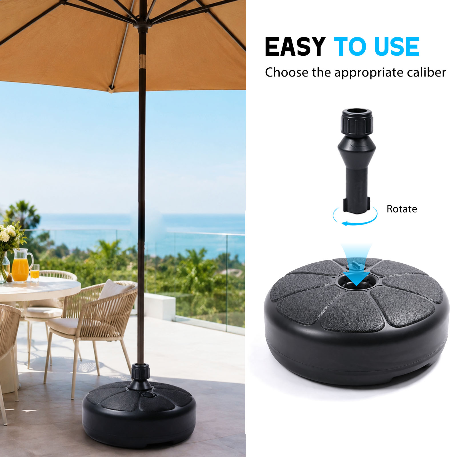 26lbs Fillable Water Sand Umbr - đánh giá và giá Outdoor Furniture Sunbrella