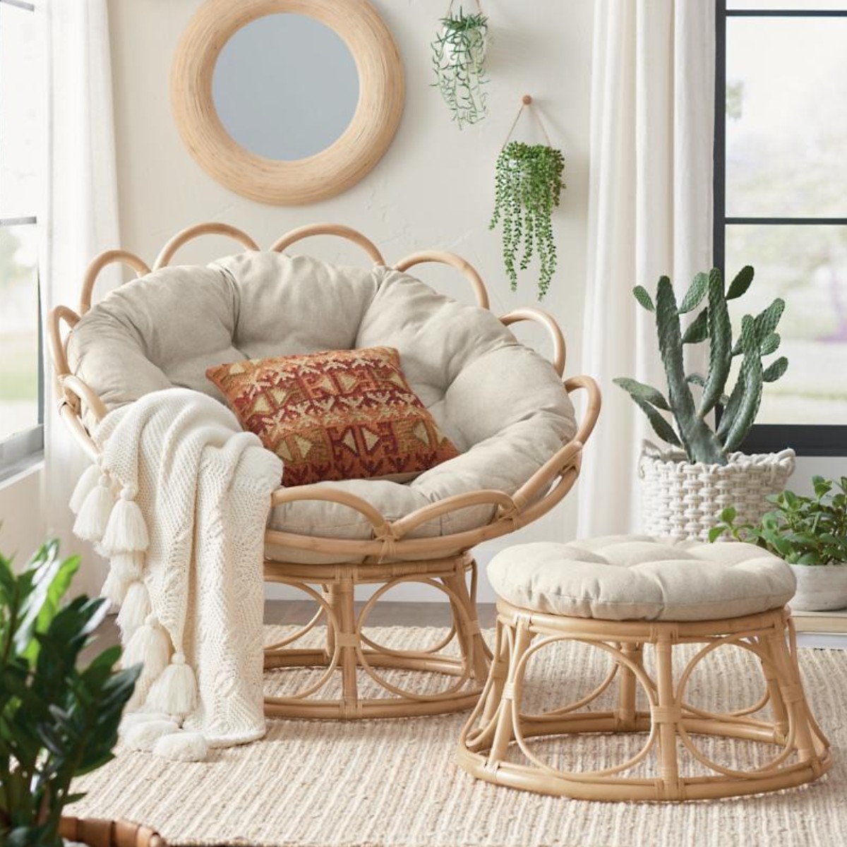 #Bohemian Rattan Reclining Pap - đánh giá và giá Outdoor Furniture Vietnam