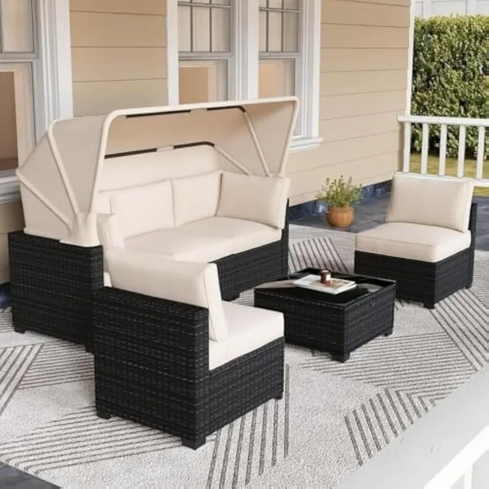 6pcs Outdoor Rattan Wicker Fur - đánh giá và giá Outdoor Furniture No Cushions