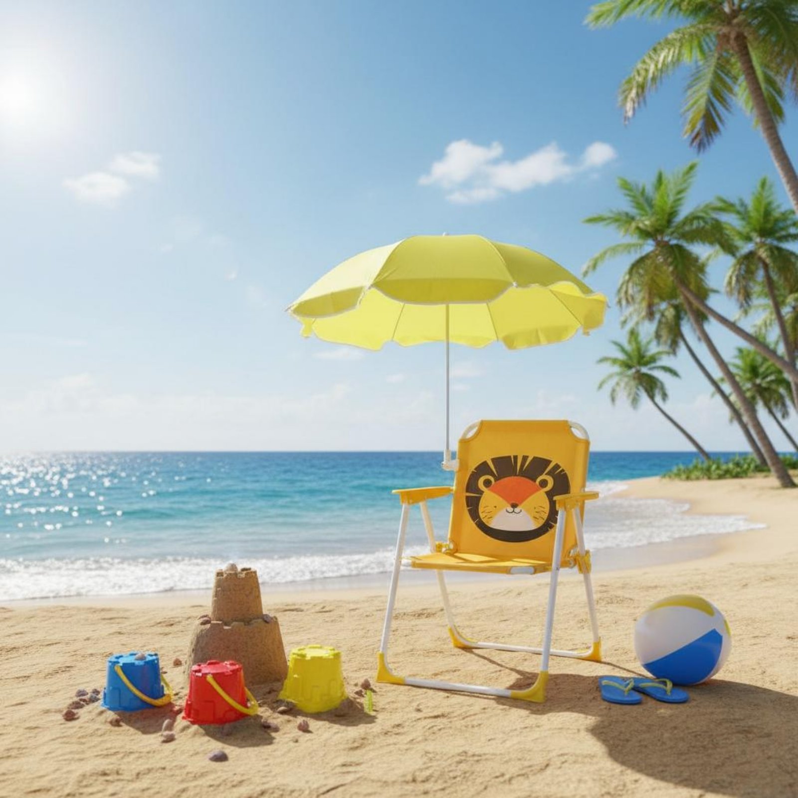 Kids Beach Chair with Umbrella - đánh giá và giá Outdoor Furniture Sunbrella