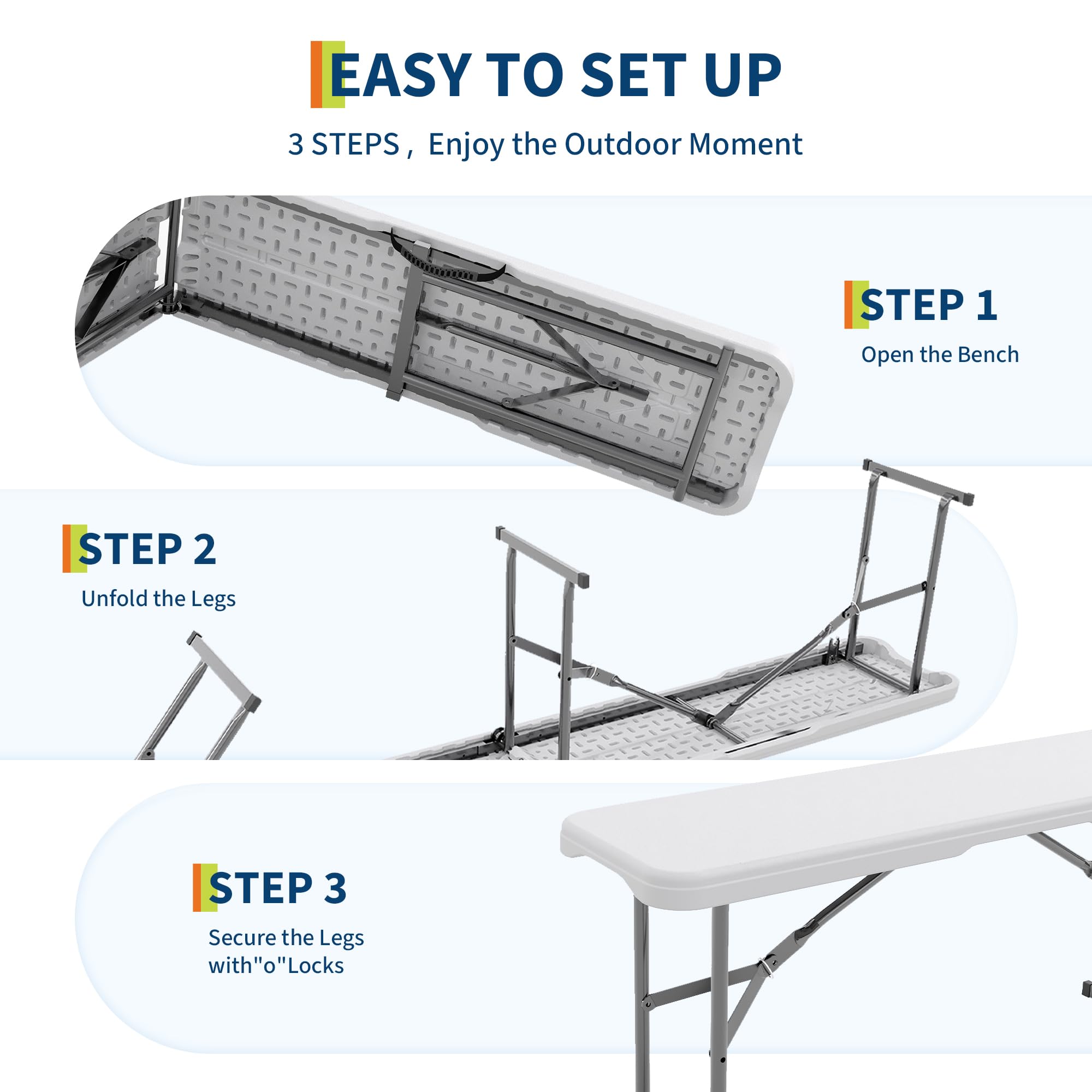 2-Pack 6ft Folding Outdoor Ben - đánh giá và giá Outdoor Furniture Diy
