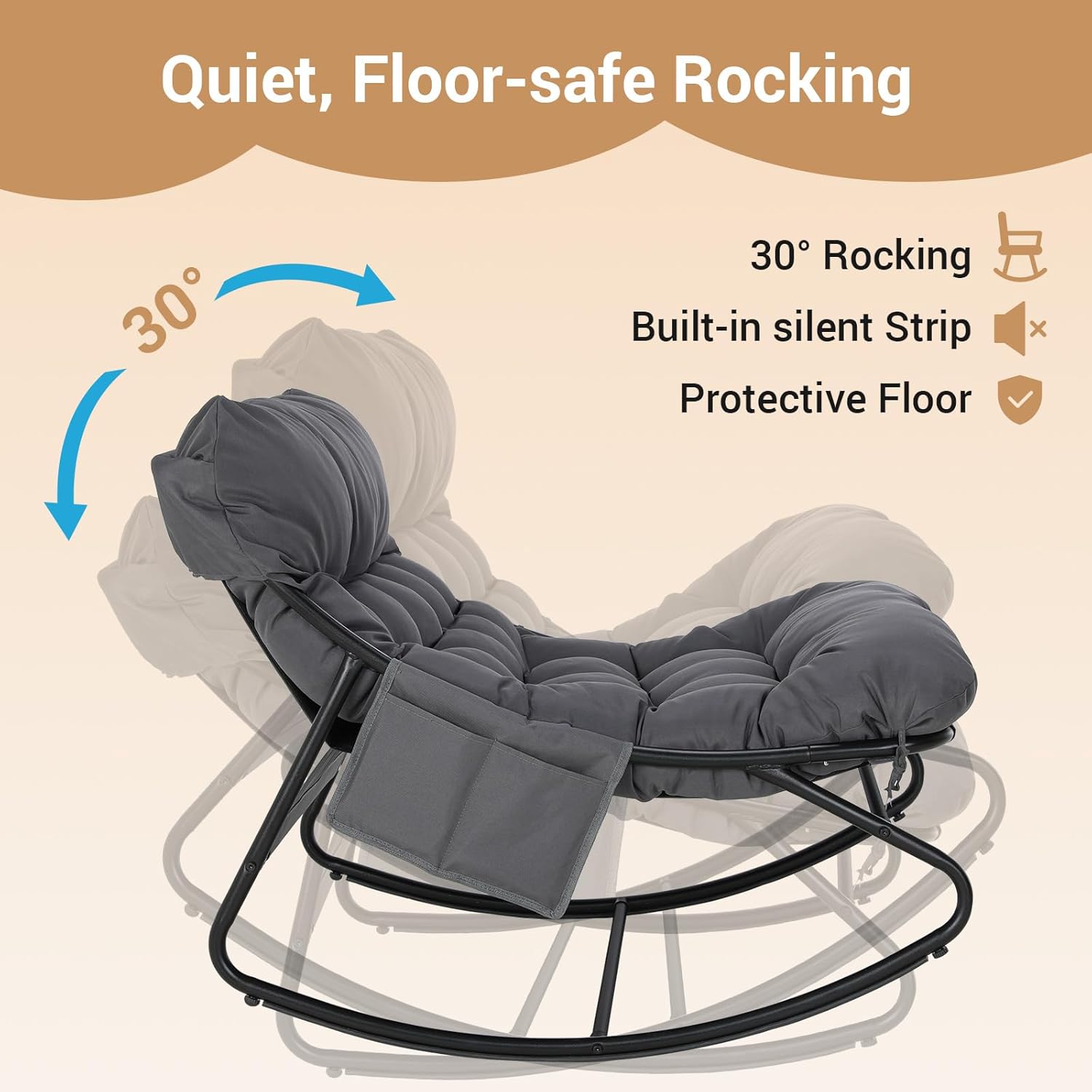 Oversized Egg Rocking Chair fo - đánh giá và giá Outdoor Furniture No Cushions