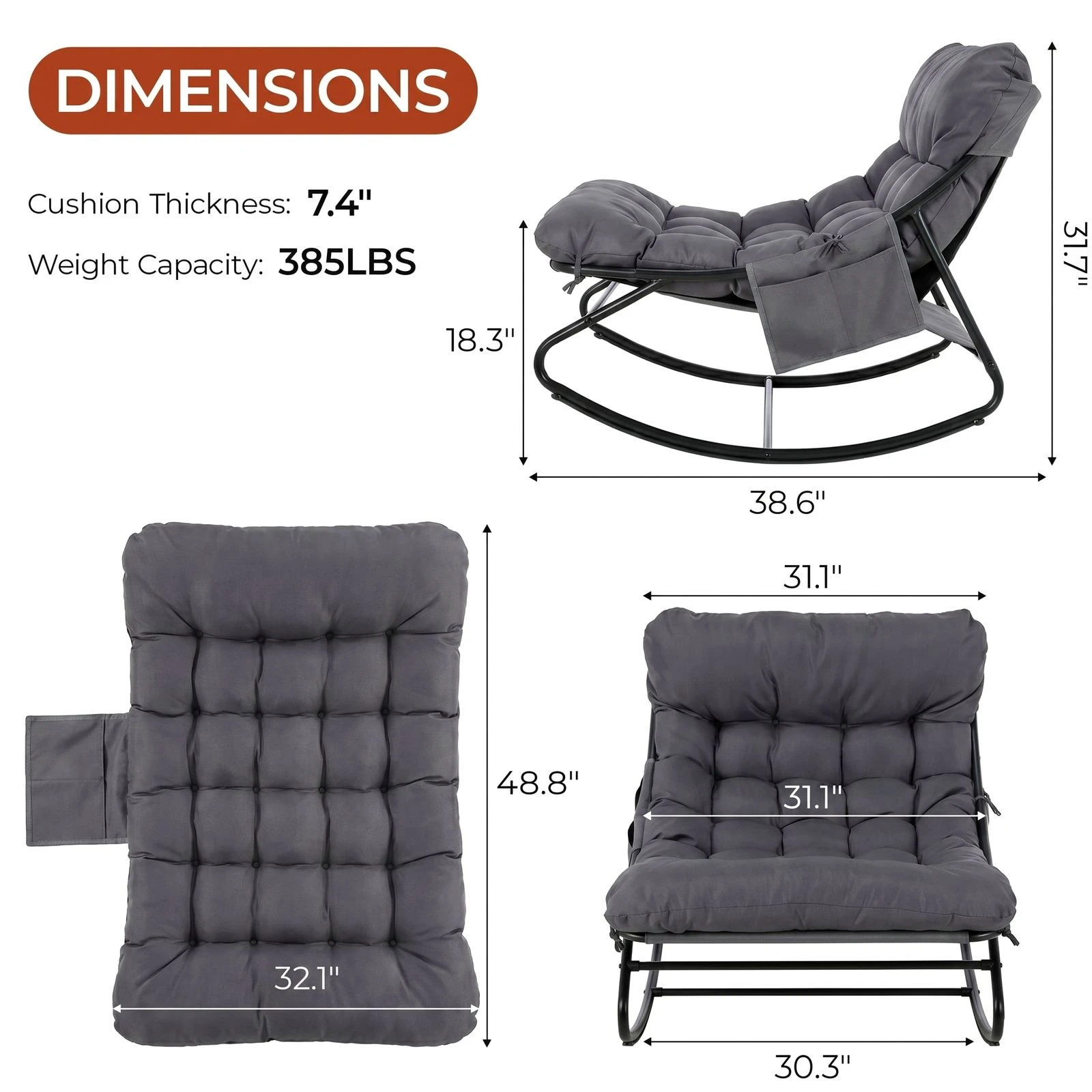 Oversized Egg Rocking Chair fo - đánh giá và giá Outdoor Furniture No Cushions