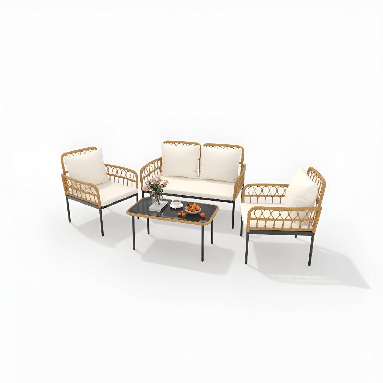 o*-4 Pieces Patio Furniture Se - đánh giá và giá Outdoor Furniture Ofo