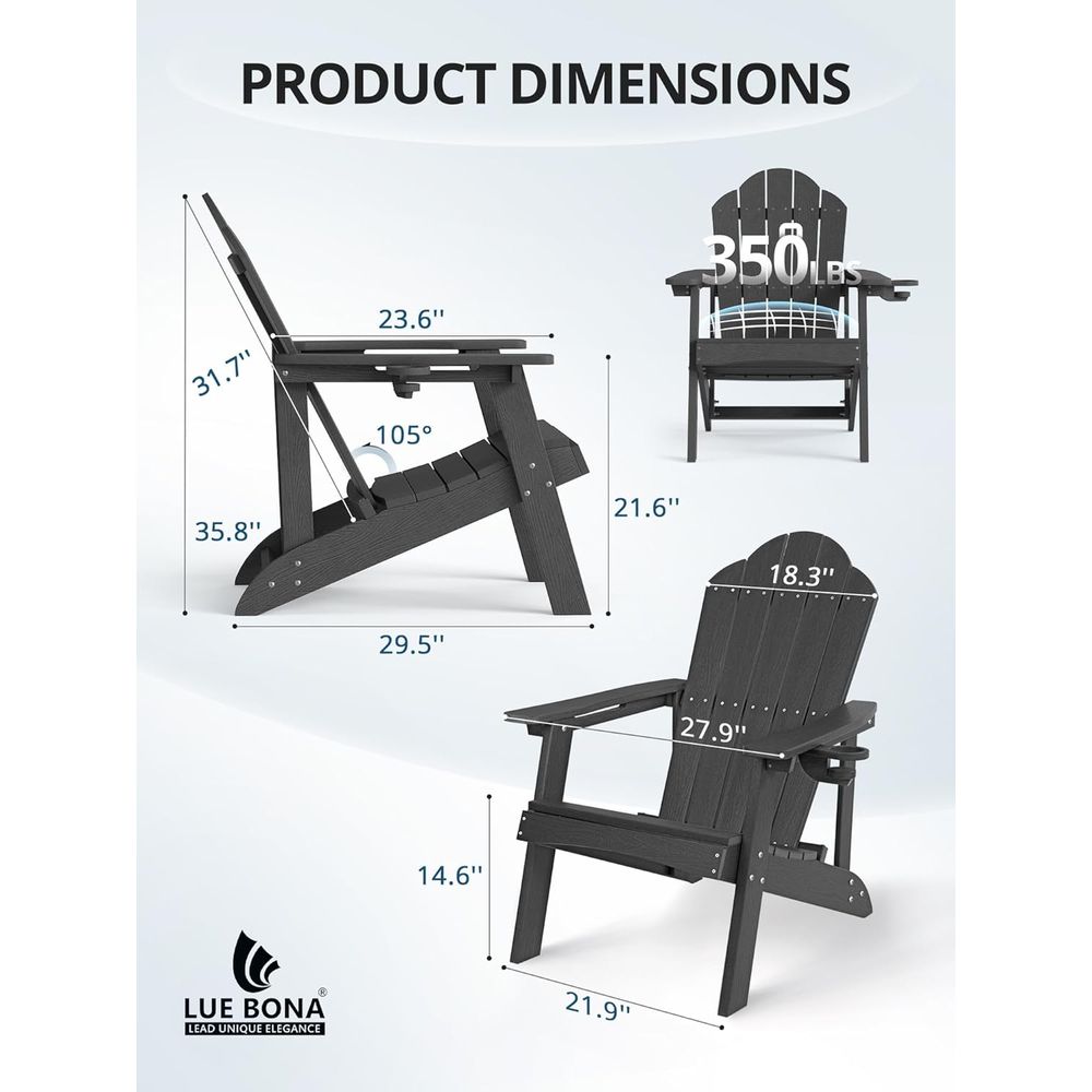 Adirondack Chairs Set o 4 - We - đánh giá và giá Outdoor Furniture Ofo