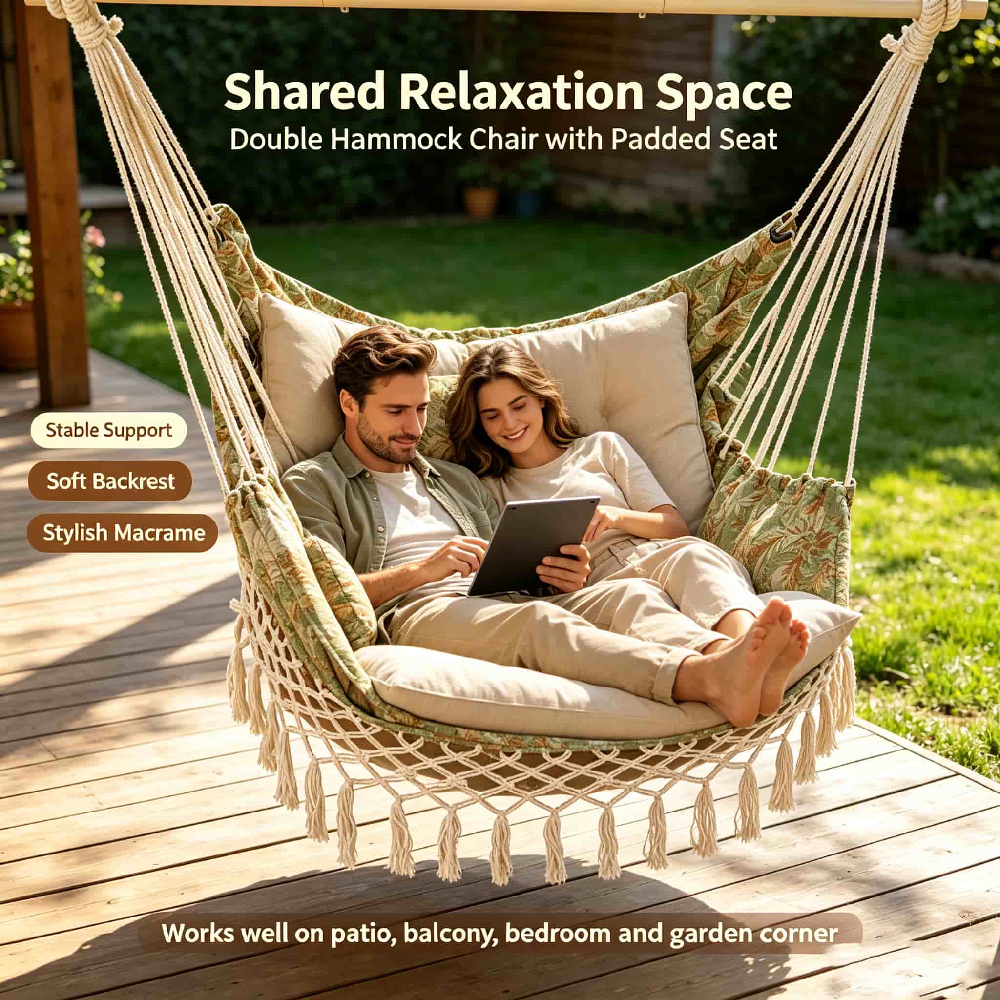 Boho Floral Hammock Swing Chai - đánh giá và giá Outdoor Furniture No Cushions