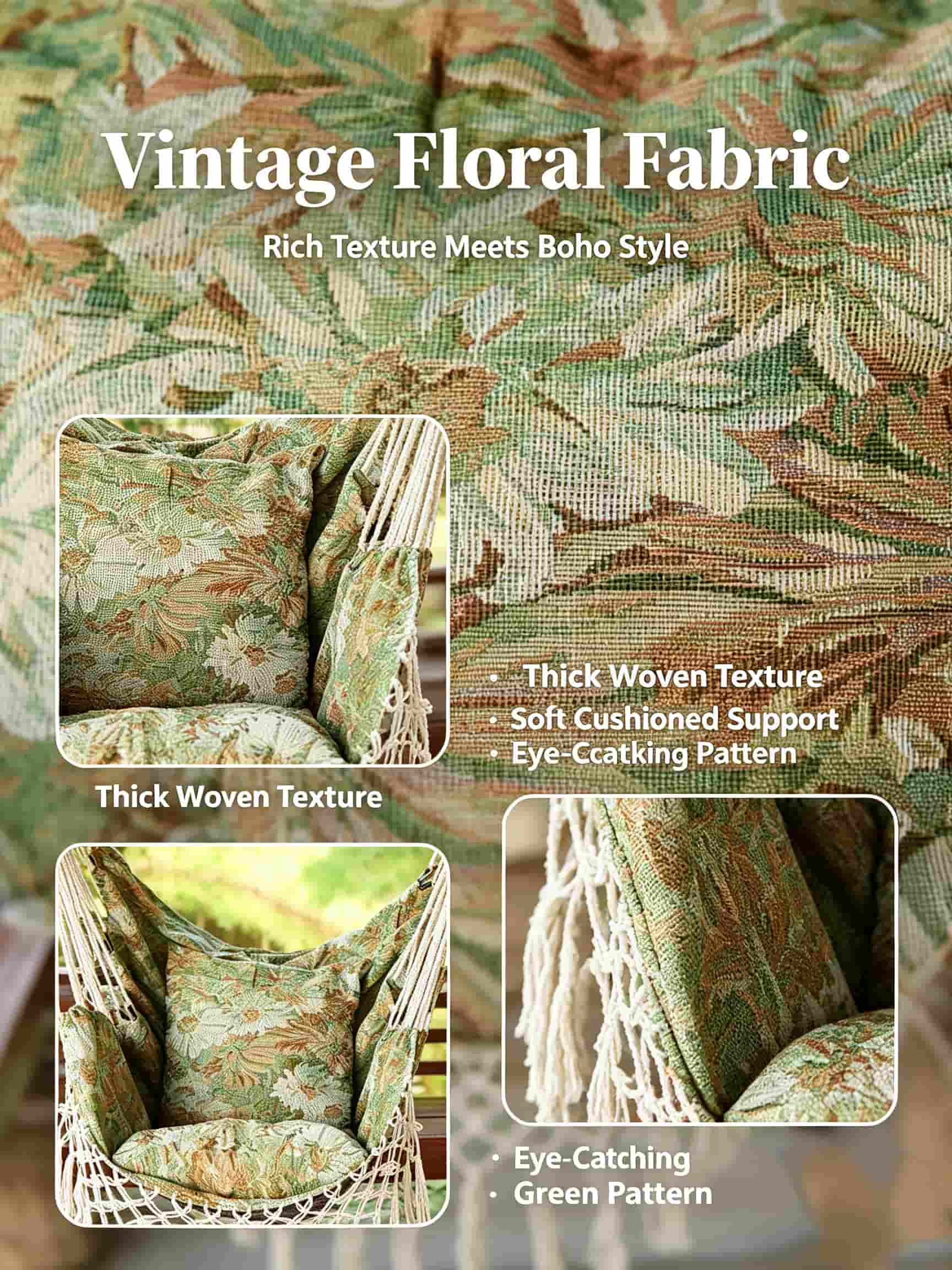 Boho Floral Hammock Swing Chai - đánh giá và giá Outdoor Furniture No Cushions