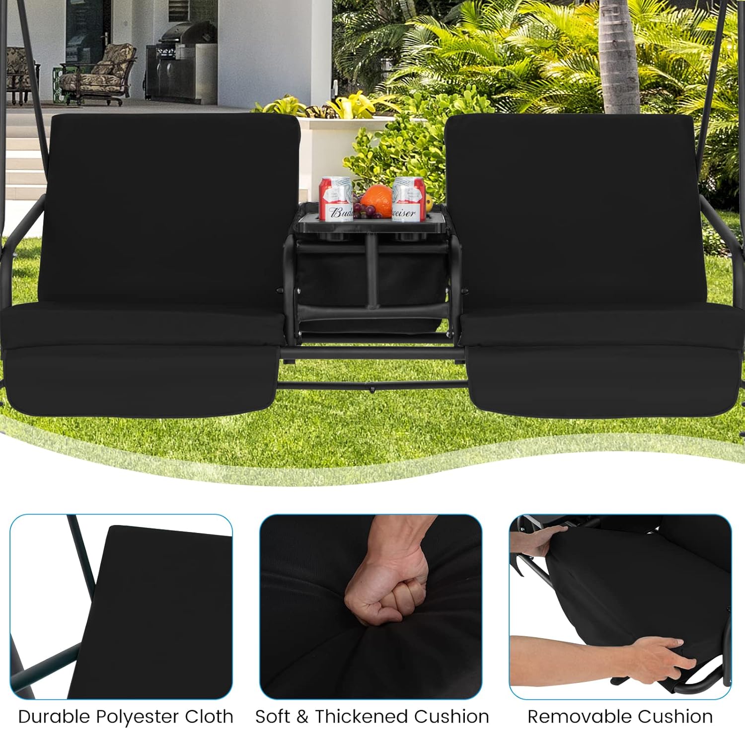 o*-2 Person Porch Swing, Outdo - đánh giá và giá Outdoor Furniture Ofo