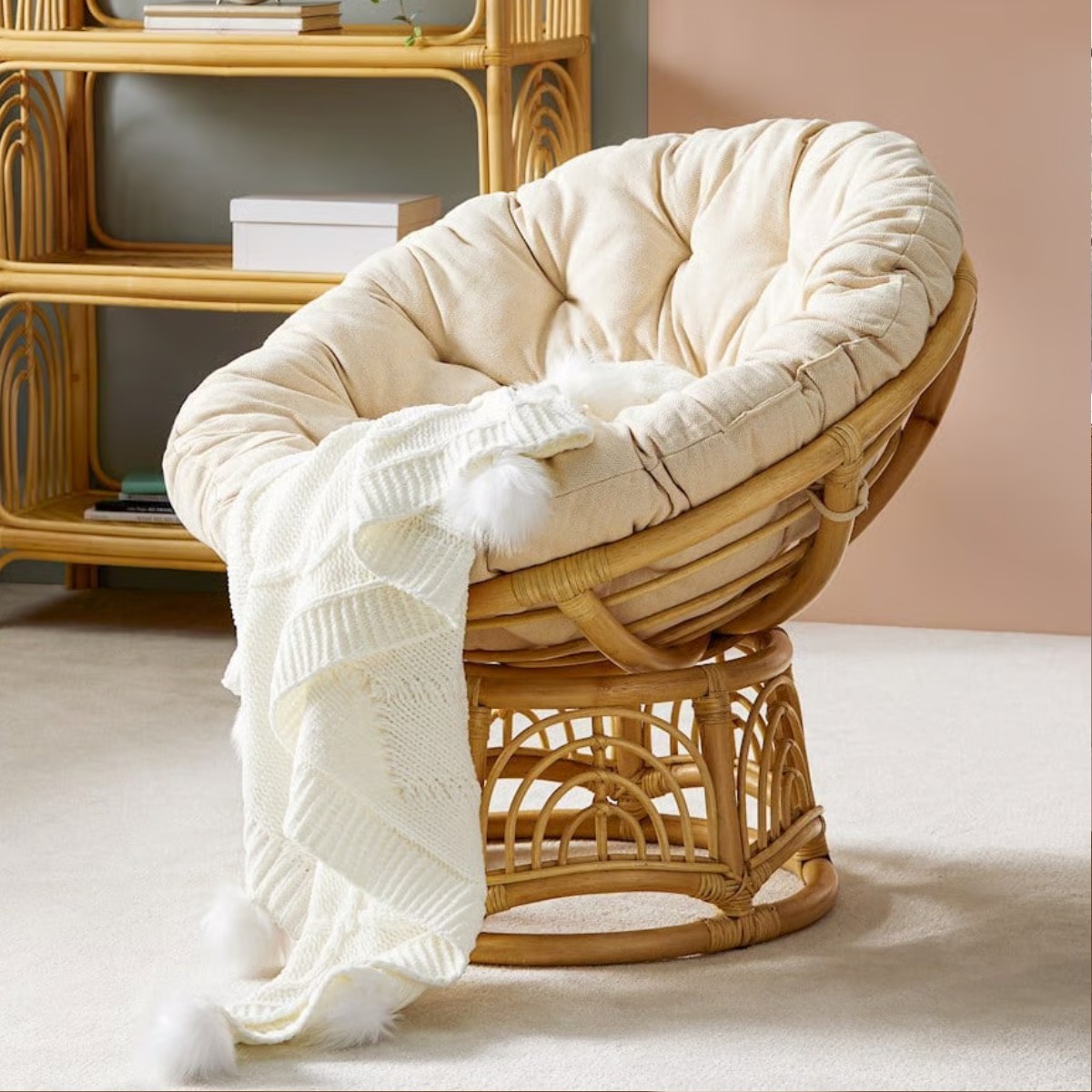#Bohemian Rattan Papasan Chair - đánh giá và giá Outdoor Furniture Vietnam