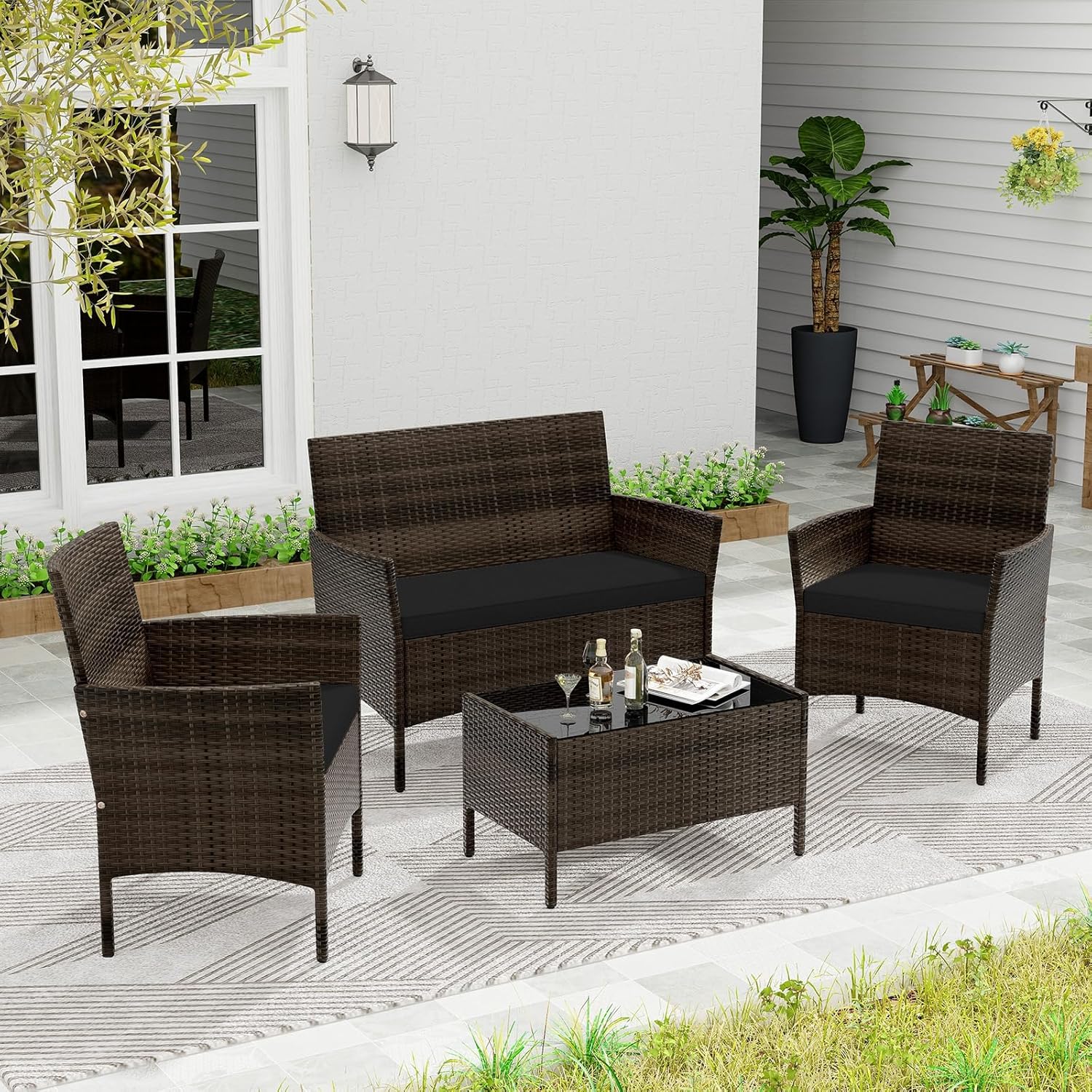 o*-4 Piece Patio Furniture Set - đánh giá và giá Outdoor Furniture Ofo