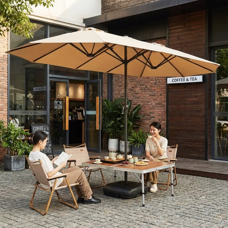 Outdoor Shade Umbrella Large C - đánh giá và giá Outdoor Furniture Sunbrella
