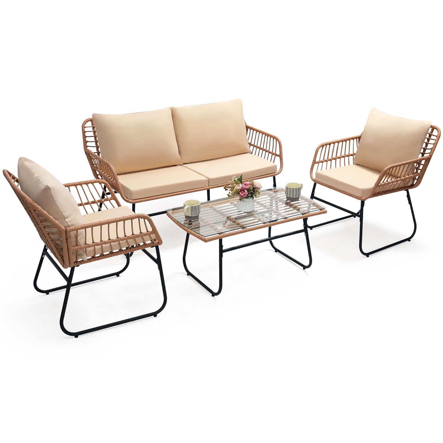 o*-4 Piece Patio Bistro Outdoo - đánh giá và giá Outdoor Furniture Ofo
