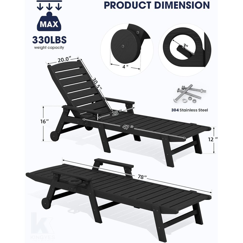 HDPE Lounge Chair Outdoor Set  - đánh giá và giá Outdoor Furniture Ofo